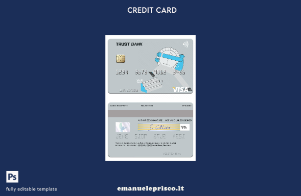 modello di carta visto Algeria Trust Bank Algeria in stile verificato
